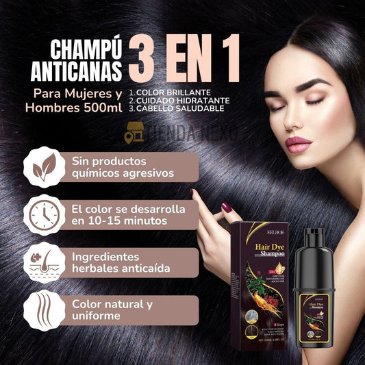 Champú AntiCanas HairDye 100ml - Para Mujeres y Hombres